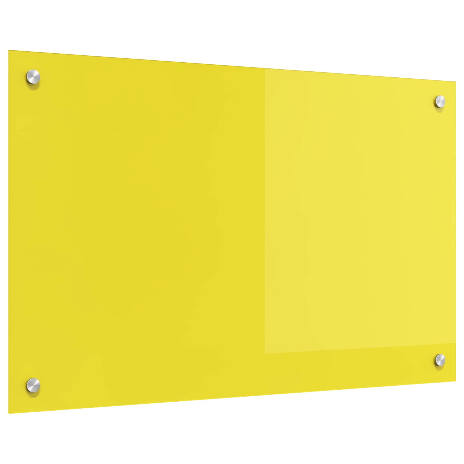 Virtuvės atbraila Geltona 80 x 50 cm grūdintas stiklas