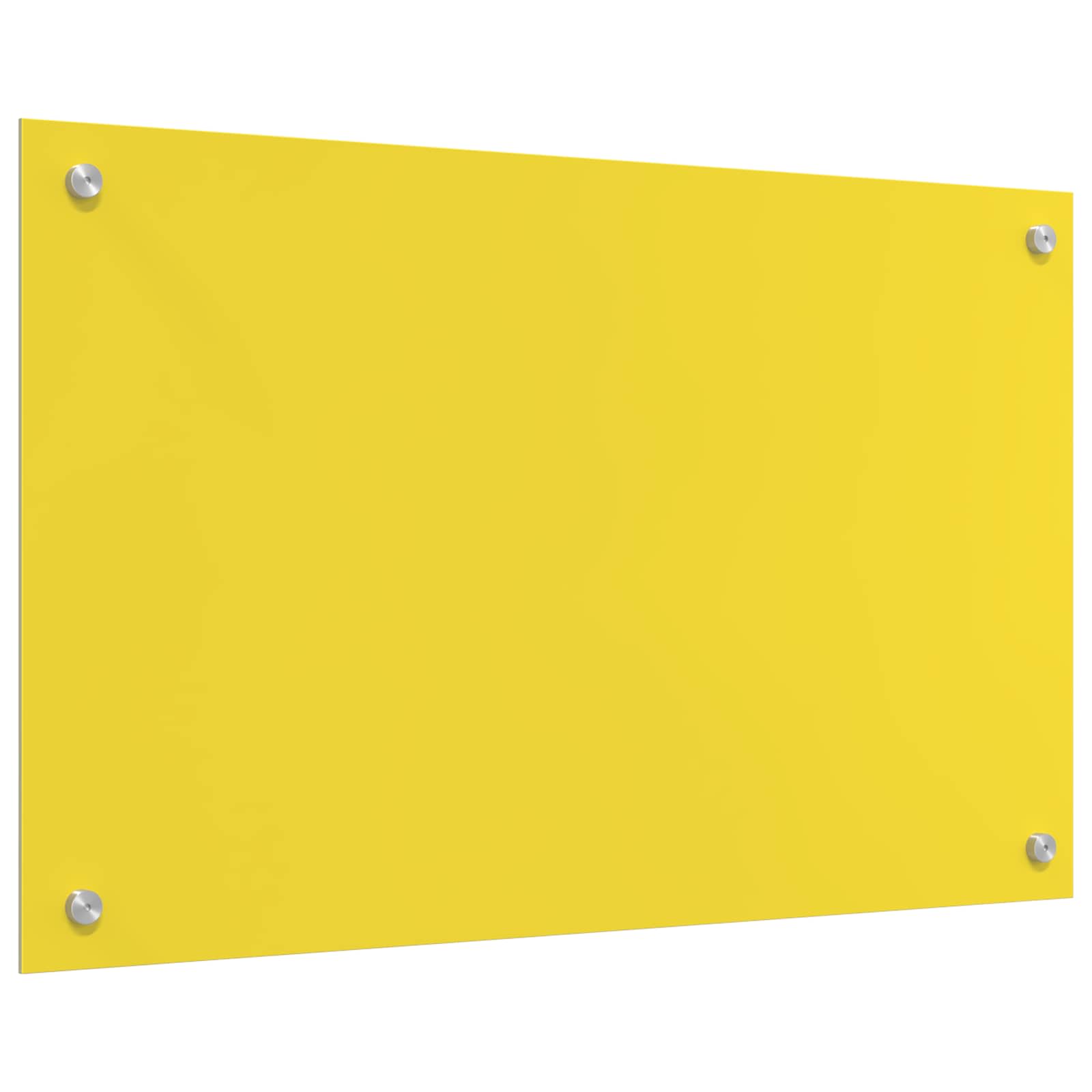 Virtuvės atbraila Geltona 80 x 50 cm grūdintas stiklas