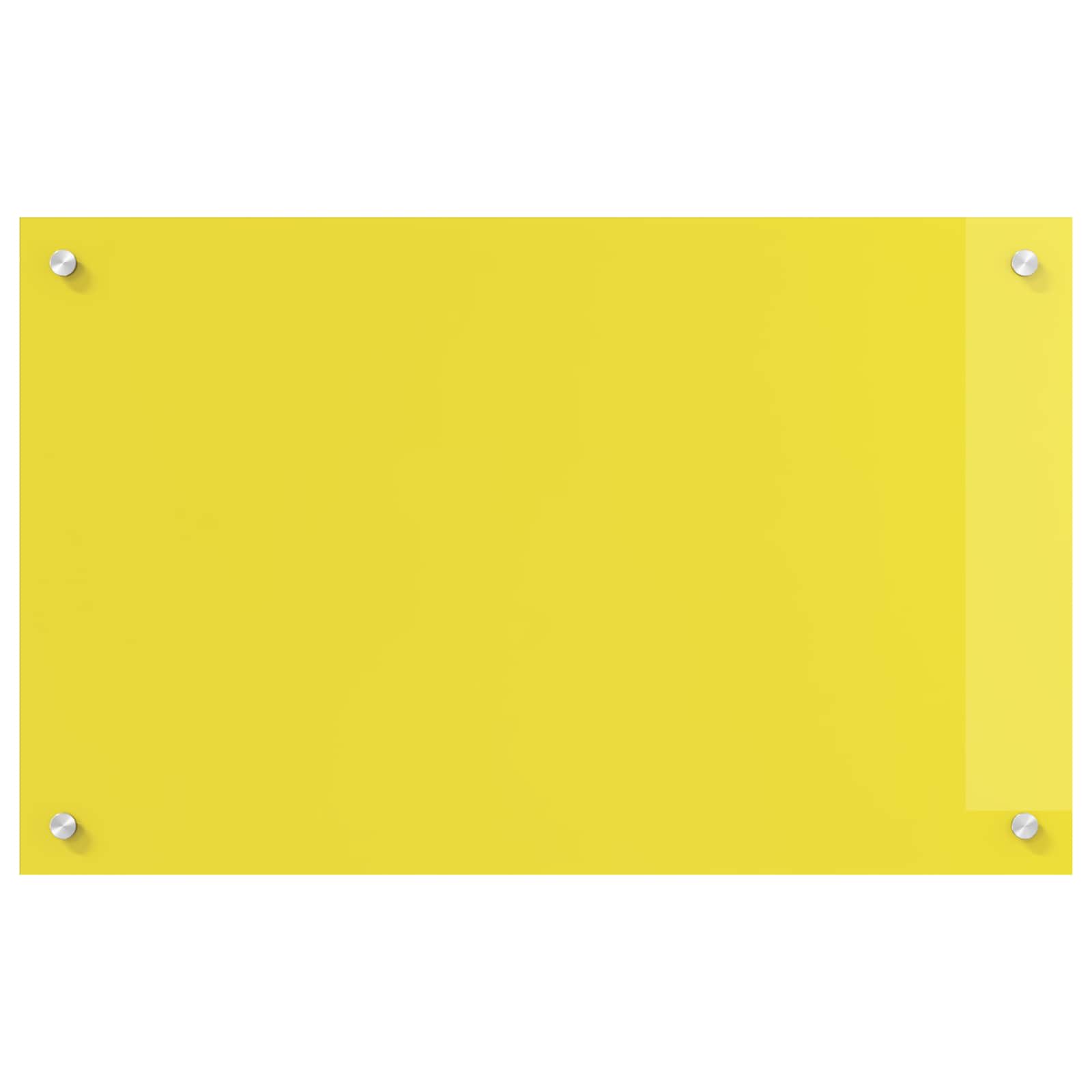Virtuvės atbraila Geltona 80 x 50 cm grūdintas stiklas