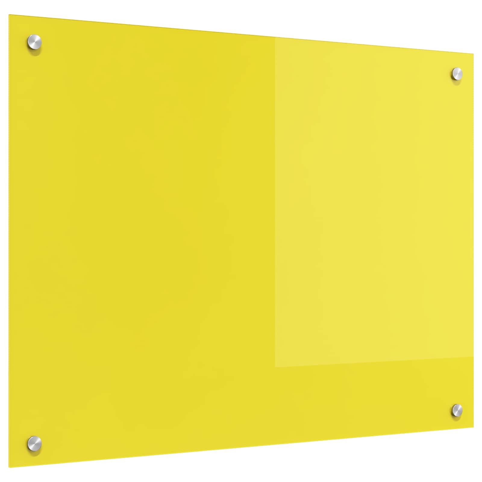 Virtuvės atbraila Geltona 80 x 60 cm grūdintas stiklas