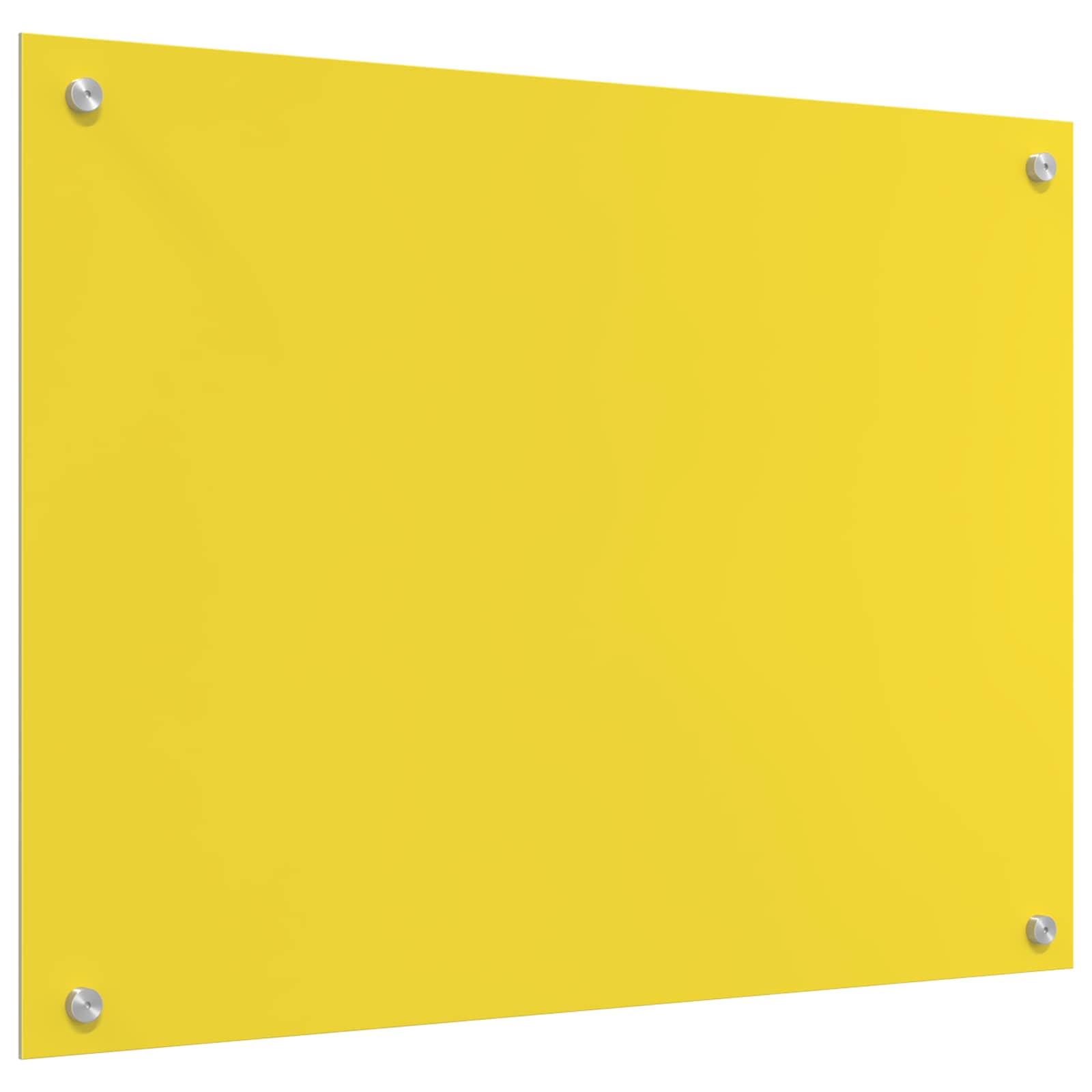 Virtuvės atbraila Geltona 80 x 60 cm grūdintas stiklas