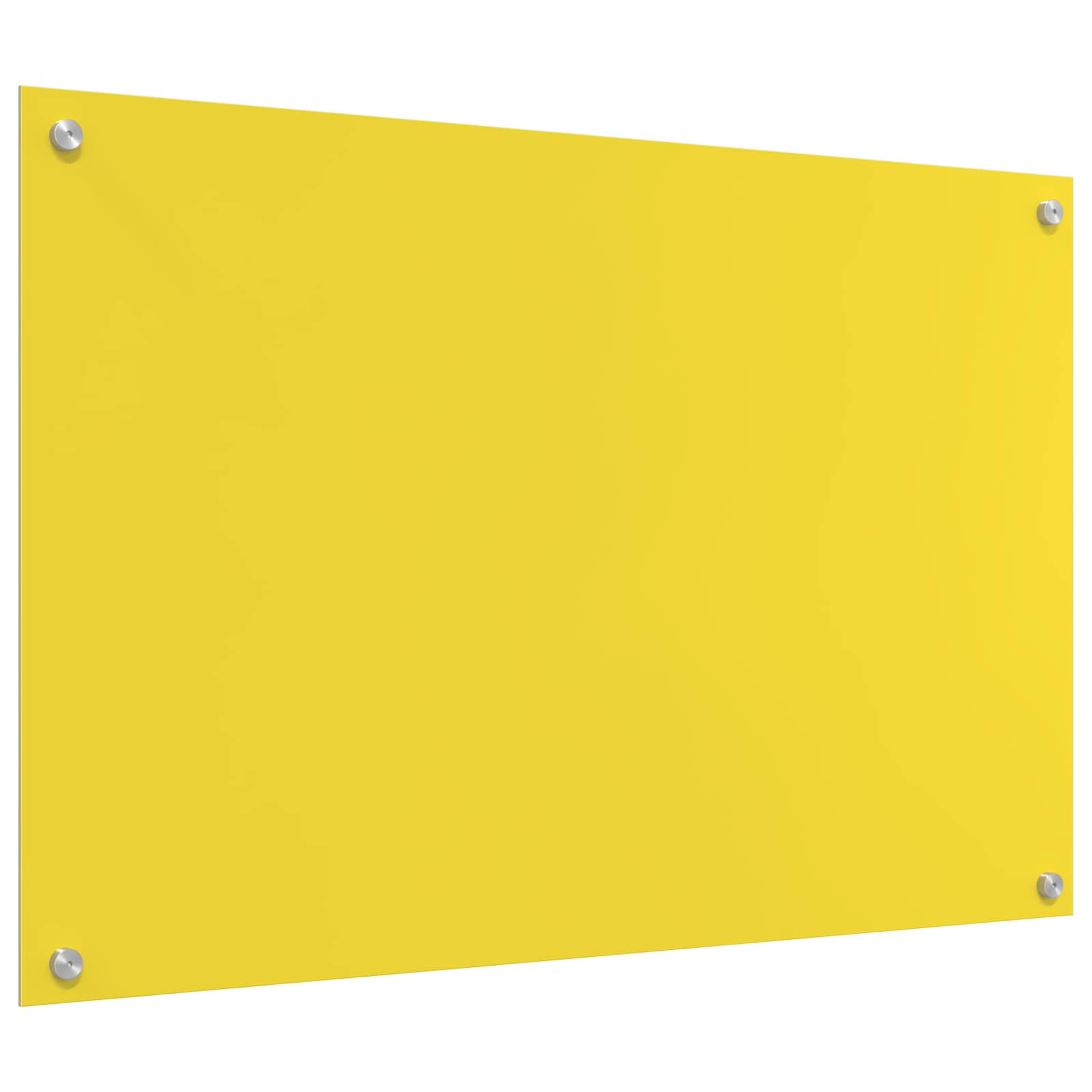 Virtuvės atbraila Geltona 90 x 60 cm grūdintas stiklas