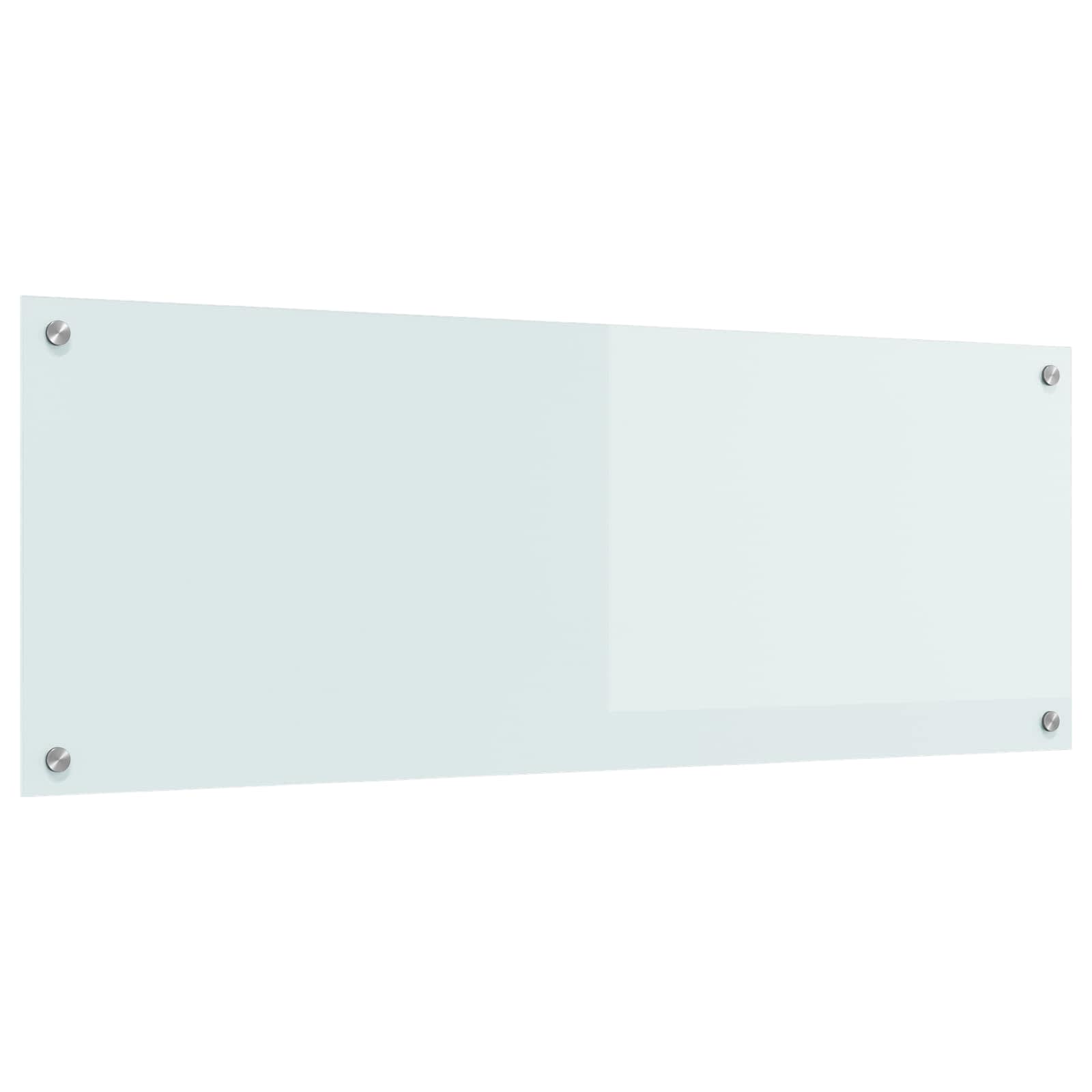 Virtuves aizmugurējā plāksne balta 110 x 40 cm rūdīts stikls