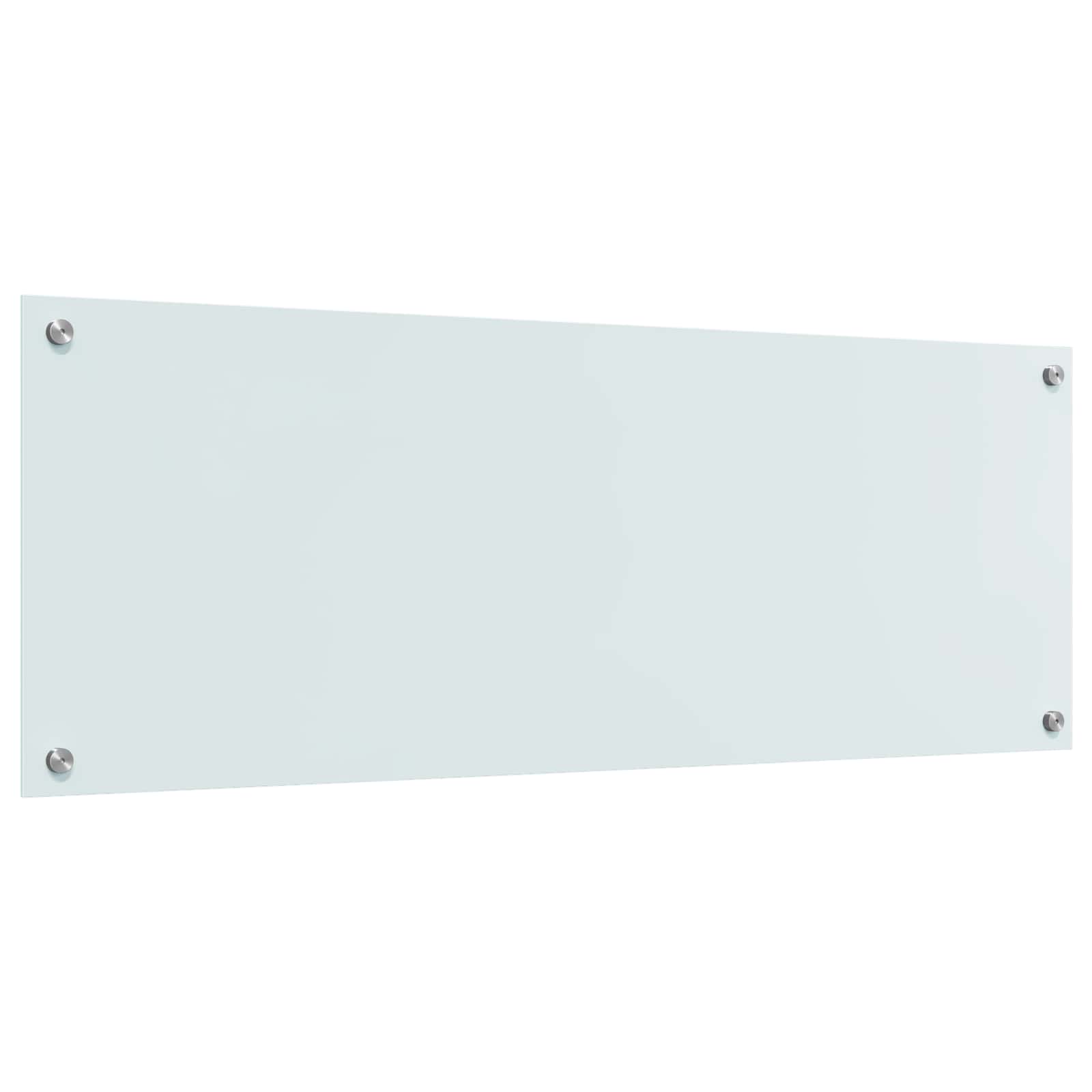 Virtuves aizmugurējā plāksne balta 110 x 40 cm rūdīts stikls