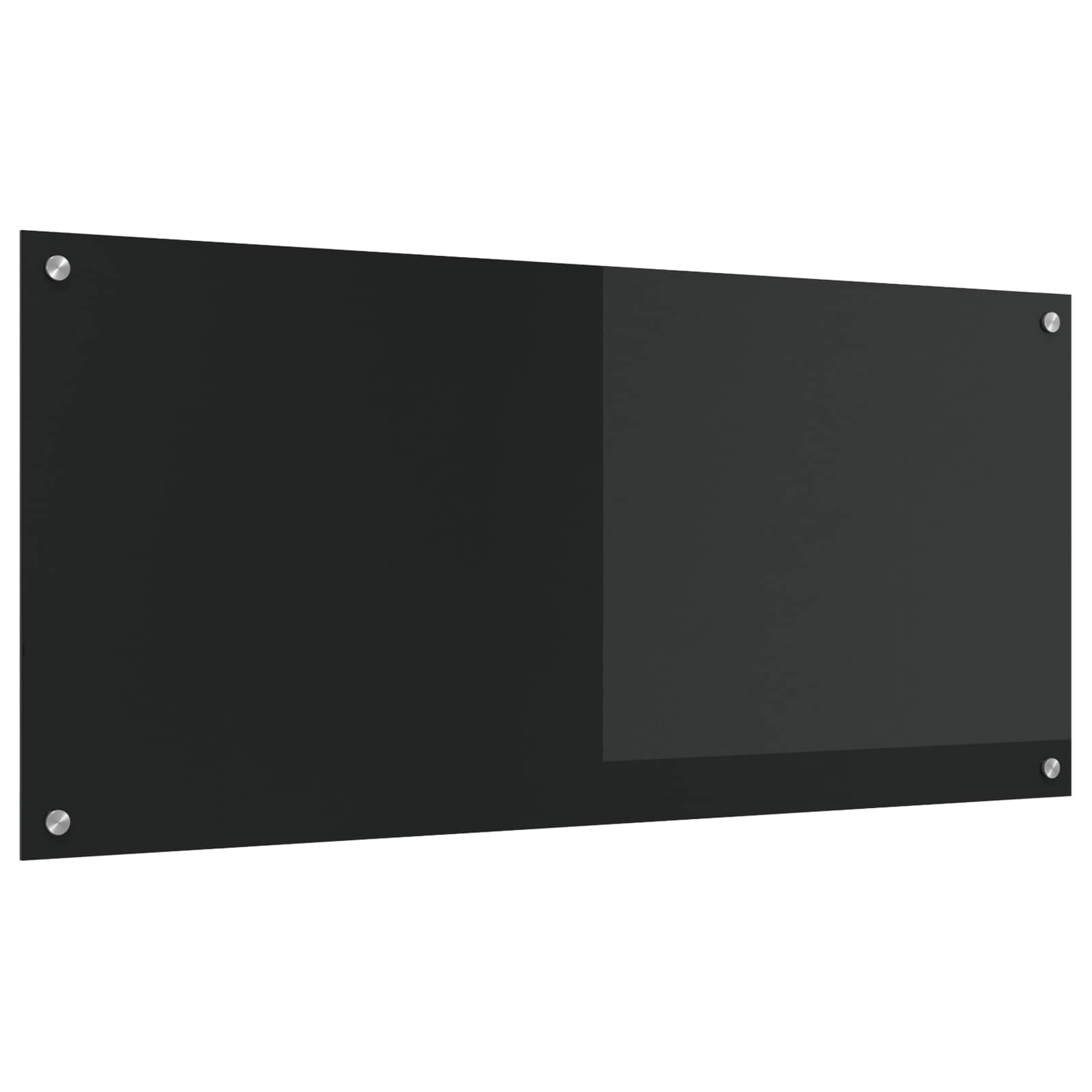 Virtuvės atbraila Juoda 110 x 50 cm grūdintas stiklas