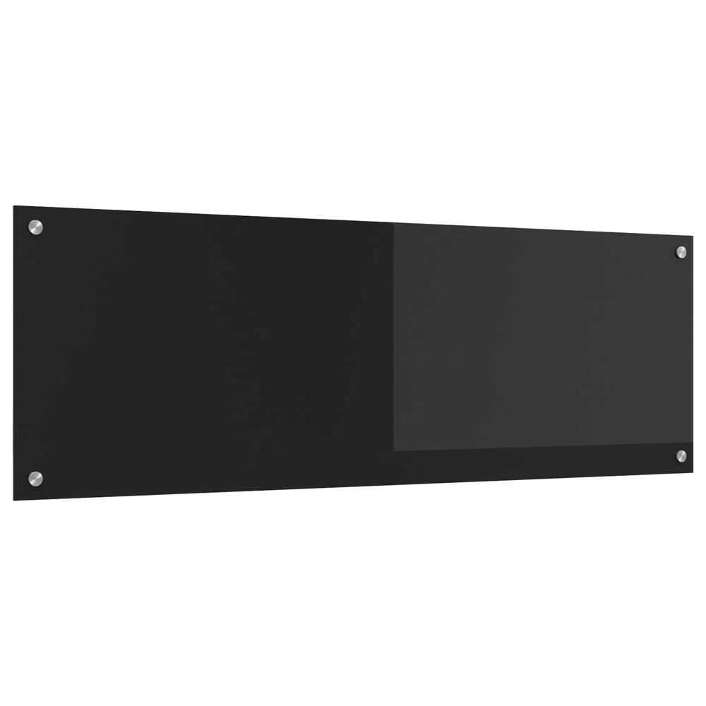 Virtuvės atbraila Juoda 120 x 40 cm grūdintas stiklas