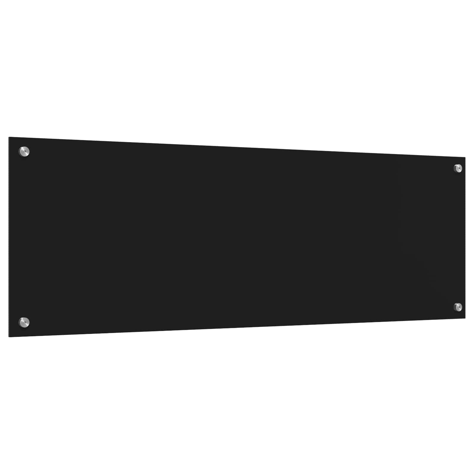Virtuvės atbraila Juoda 120 x 40 cm grūdintas stiklas