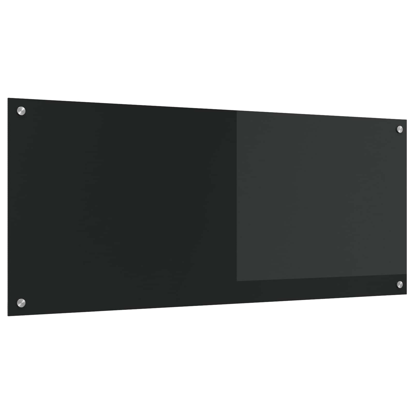 Virtuvės atbraila Juoda 120 x 50 cm grūdintas stiklas