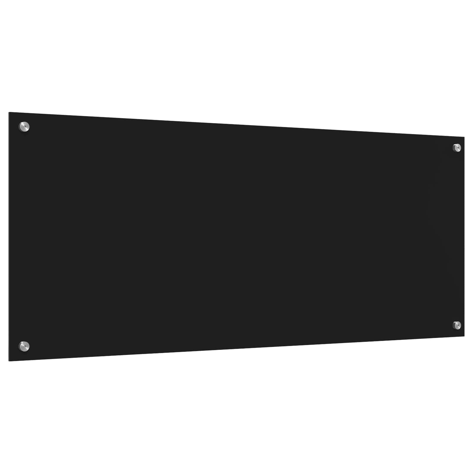 Virtuvės atbraila Juoda 120 x 50 cm grūdintas stiklas