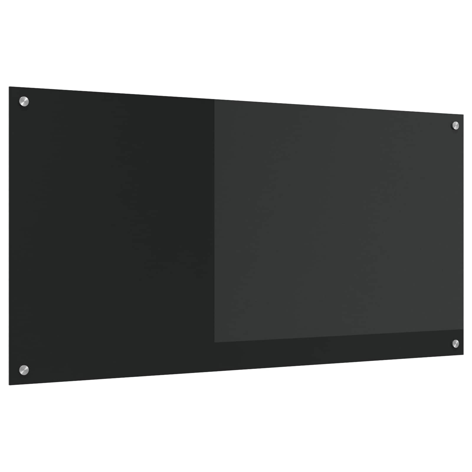Virtuvės atbraila Juoda 120 x 60 cm grūdintas stiklas