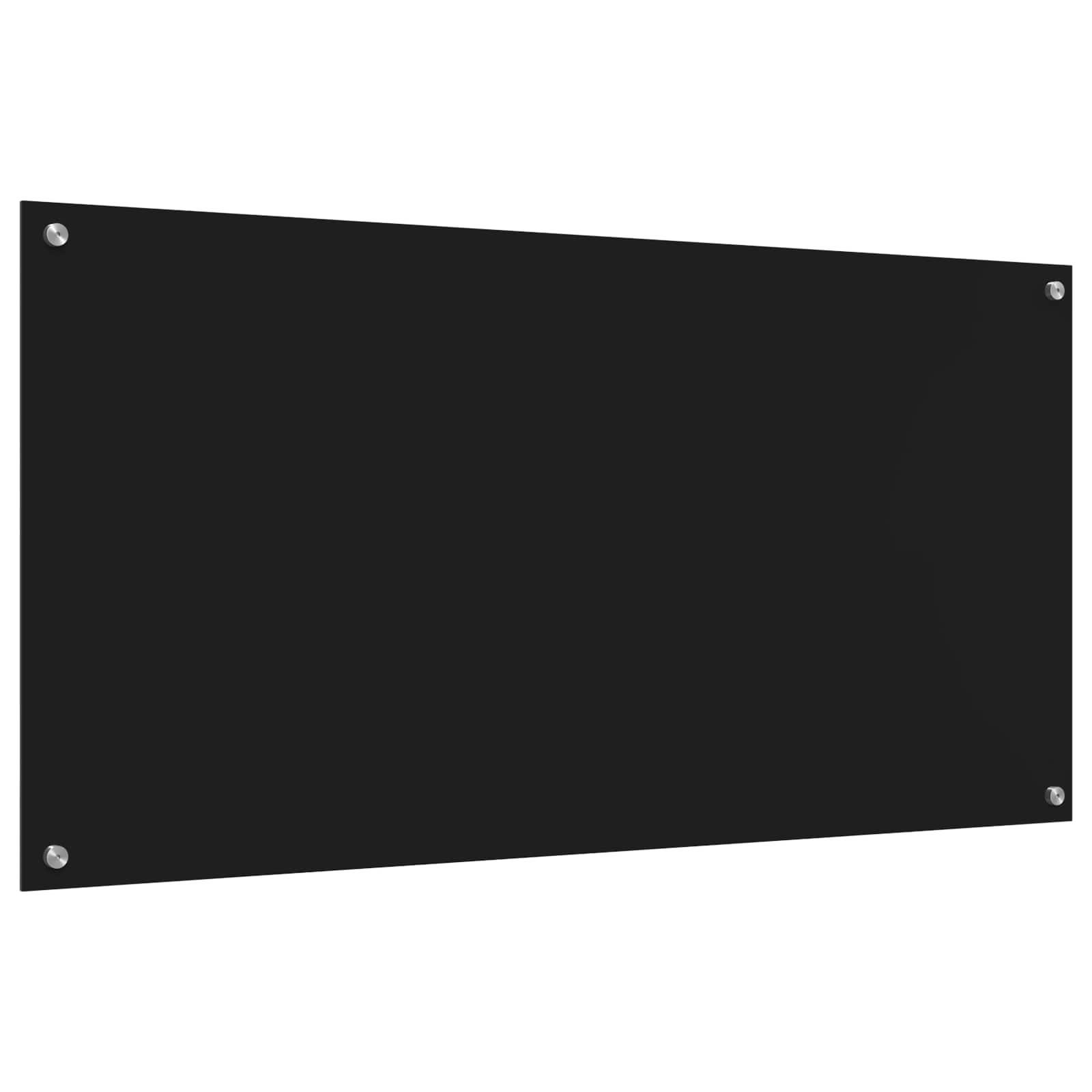 Virtuvės atbraila Juoda 120 x 60 cm grūdintas stiklas