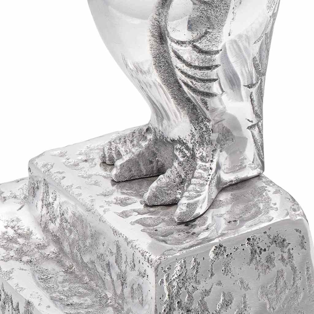 Knygų atramos 2 vnt. Sidabrinė 12x9x19 cm Aliuminio Pelėda