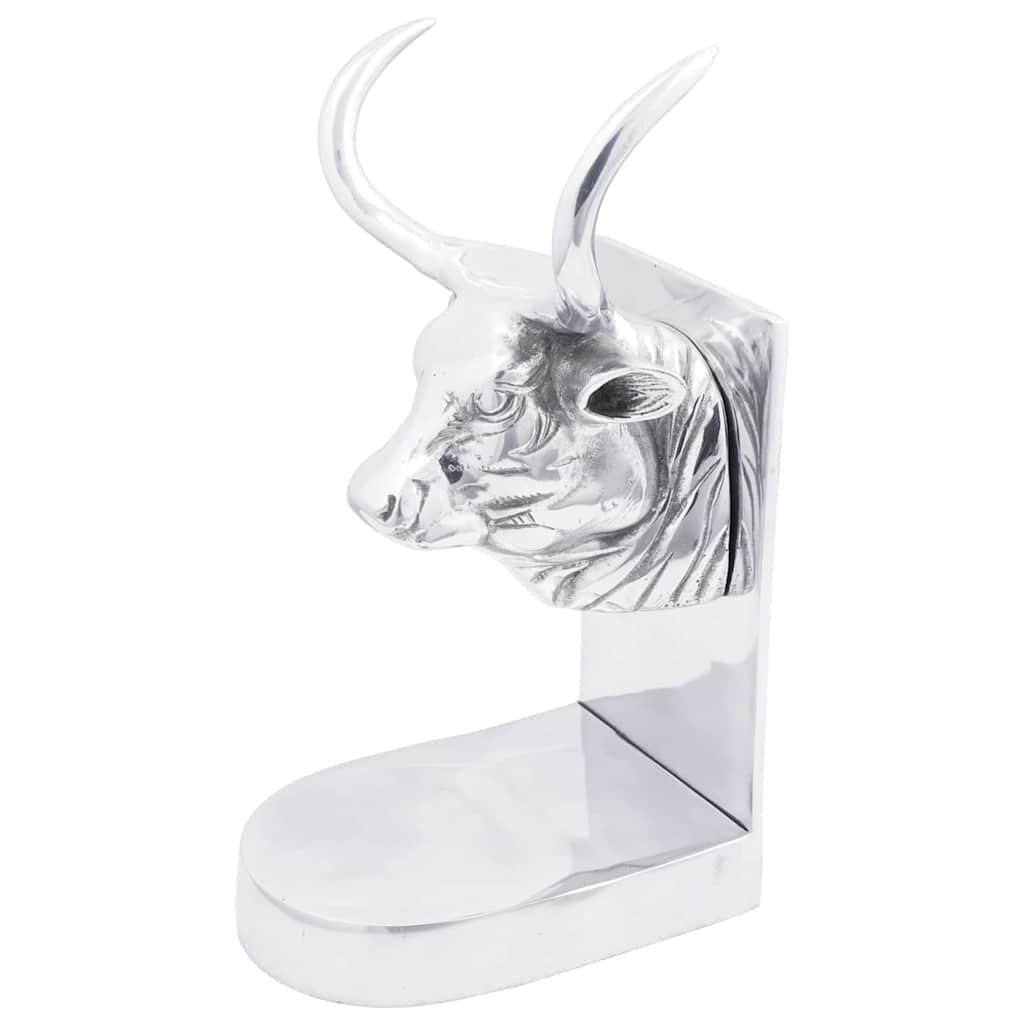 Grāmatu balsti 2 gab. Sudraba 17x15x27 cm Alumīnijs Bull