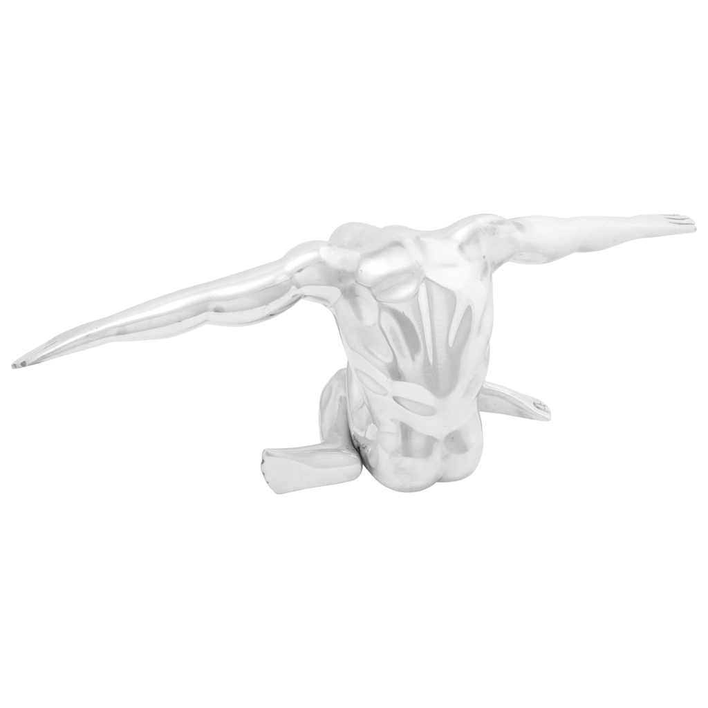 Skulptūra Sudrabs 63 x 20 x 22 cm Alumīnijs