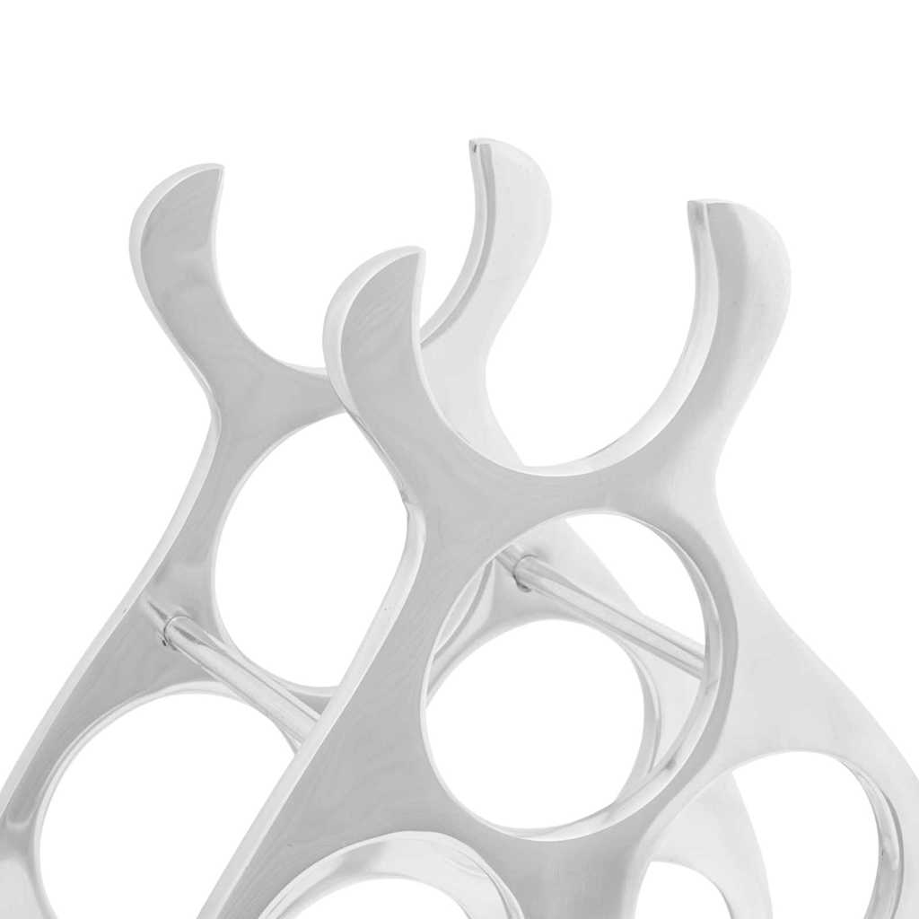 Vyno stovas Sidabro 38 x 33 x 13 cm Aliuminis