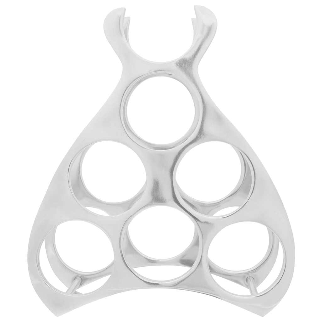 Vyno stovas Sidabro 38 x 33 x 13 cm Aliuminis