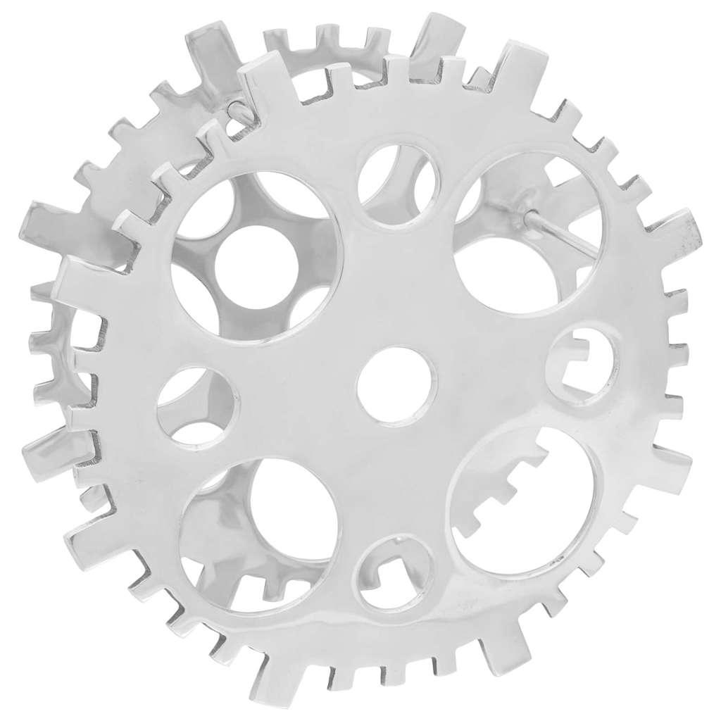 Sidabrinis Vyno Laikiklis 15.4x5.5x15.4 colių Aliuminis