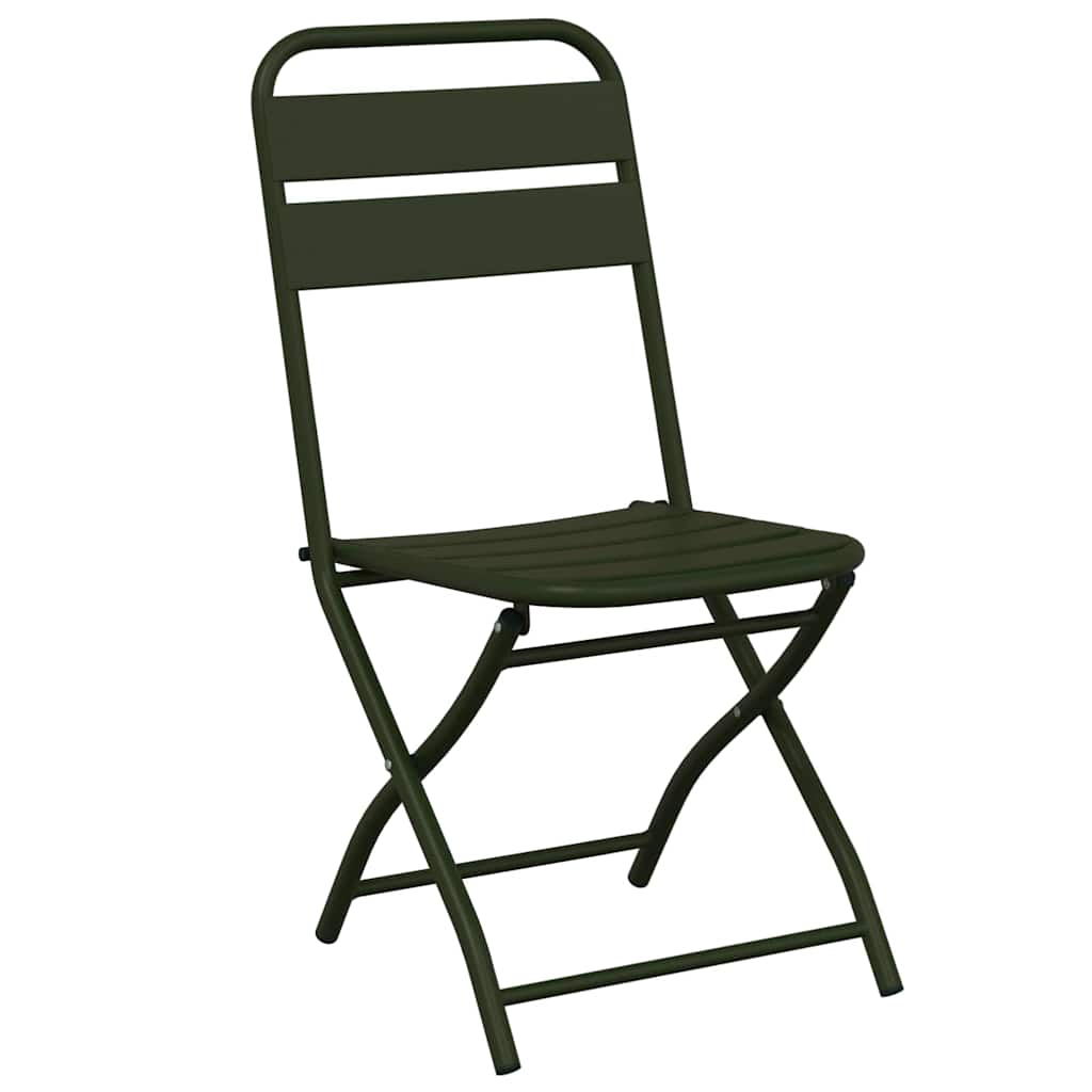 Sodo sulankstoma kėdė 2 pcs Žalia 55 x 56.5 x 91cm Plienas