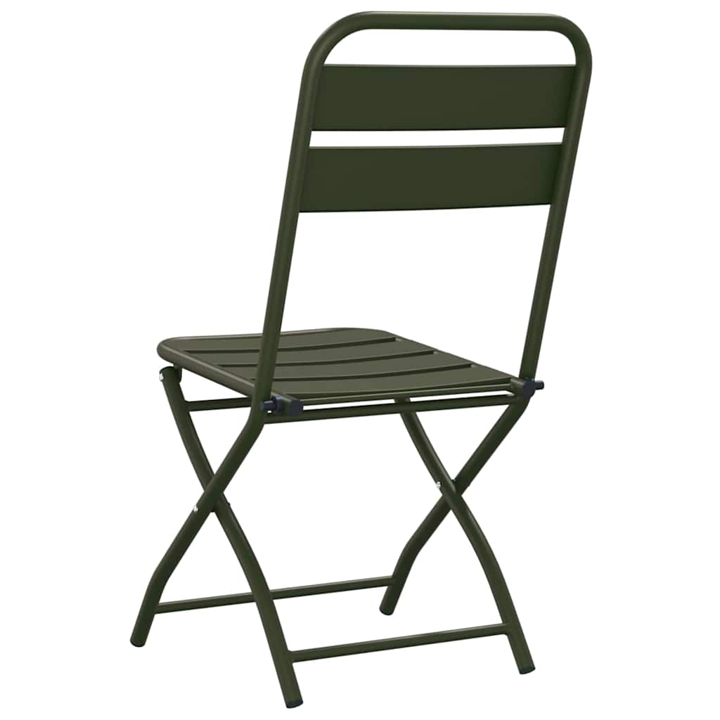 Sodo sulankstoma kėdė 2 pcs Žalia 55 x 56.5 x 91cm Plienas