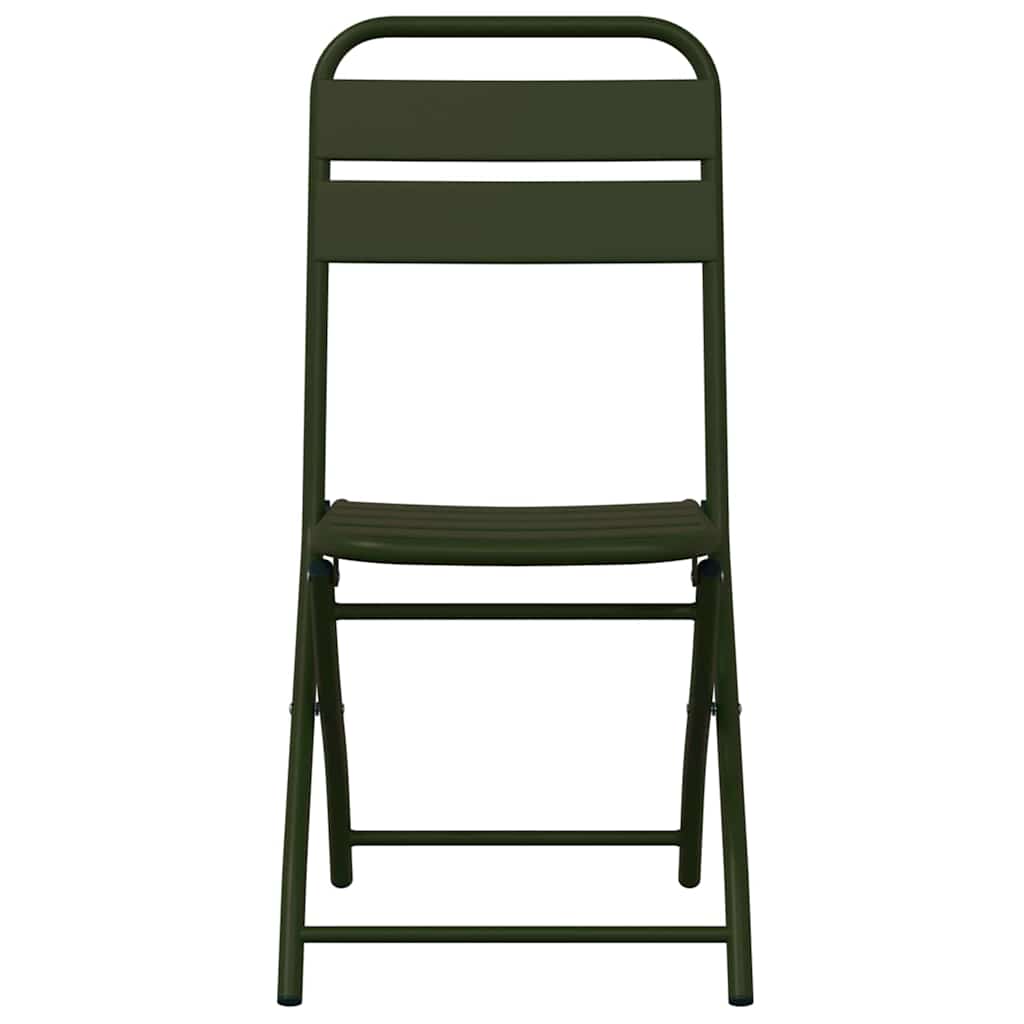 Sodo sulankstoma kėdė 2 pcs Žalia 55 x 56.5 x 91cm Plienas