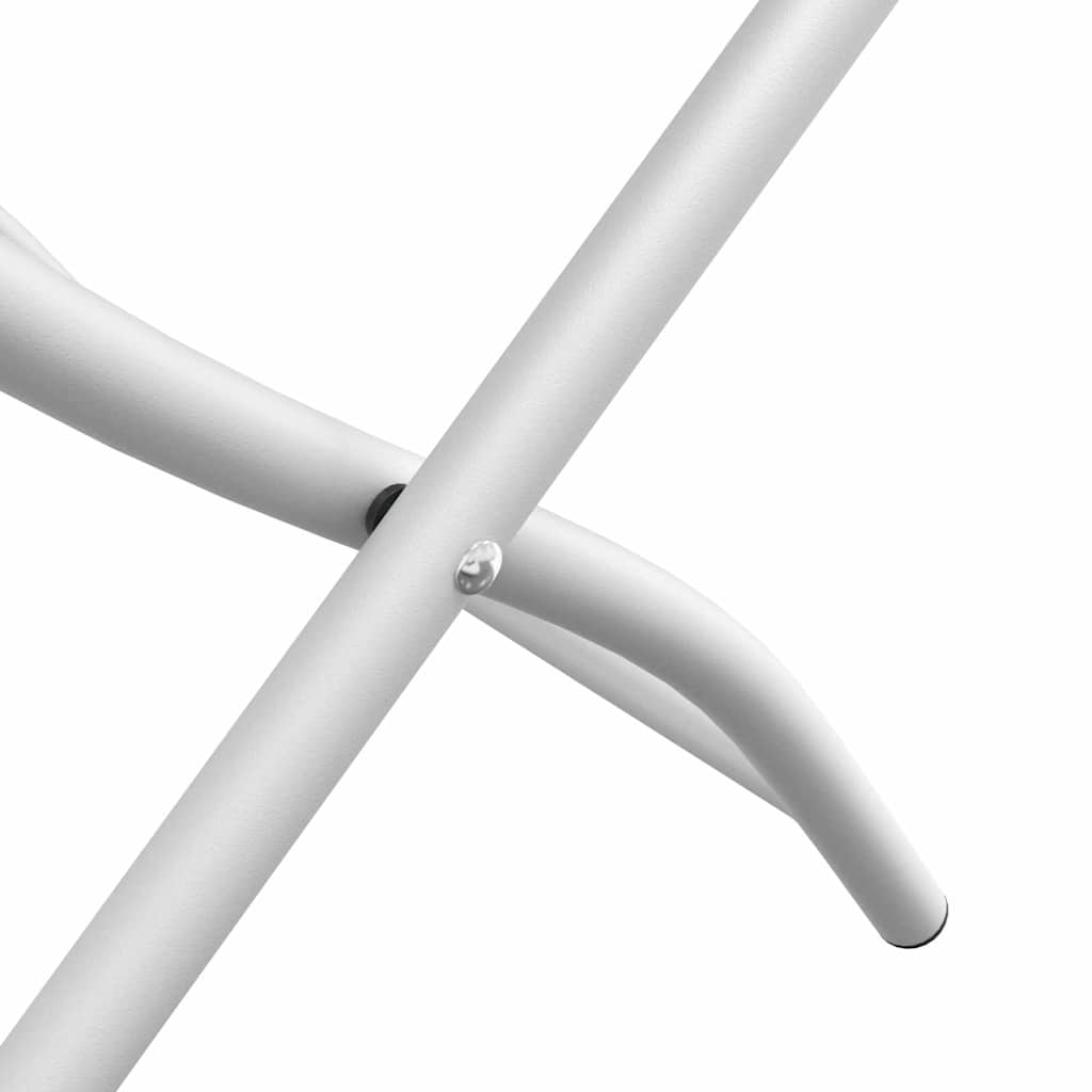 Sodo sulankstoma kėdė 2 pcs Balta 55 x 56.5 x 91cm Plienas