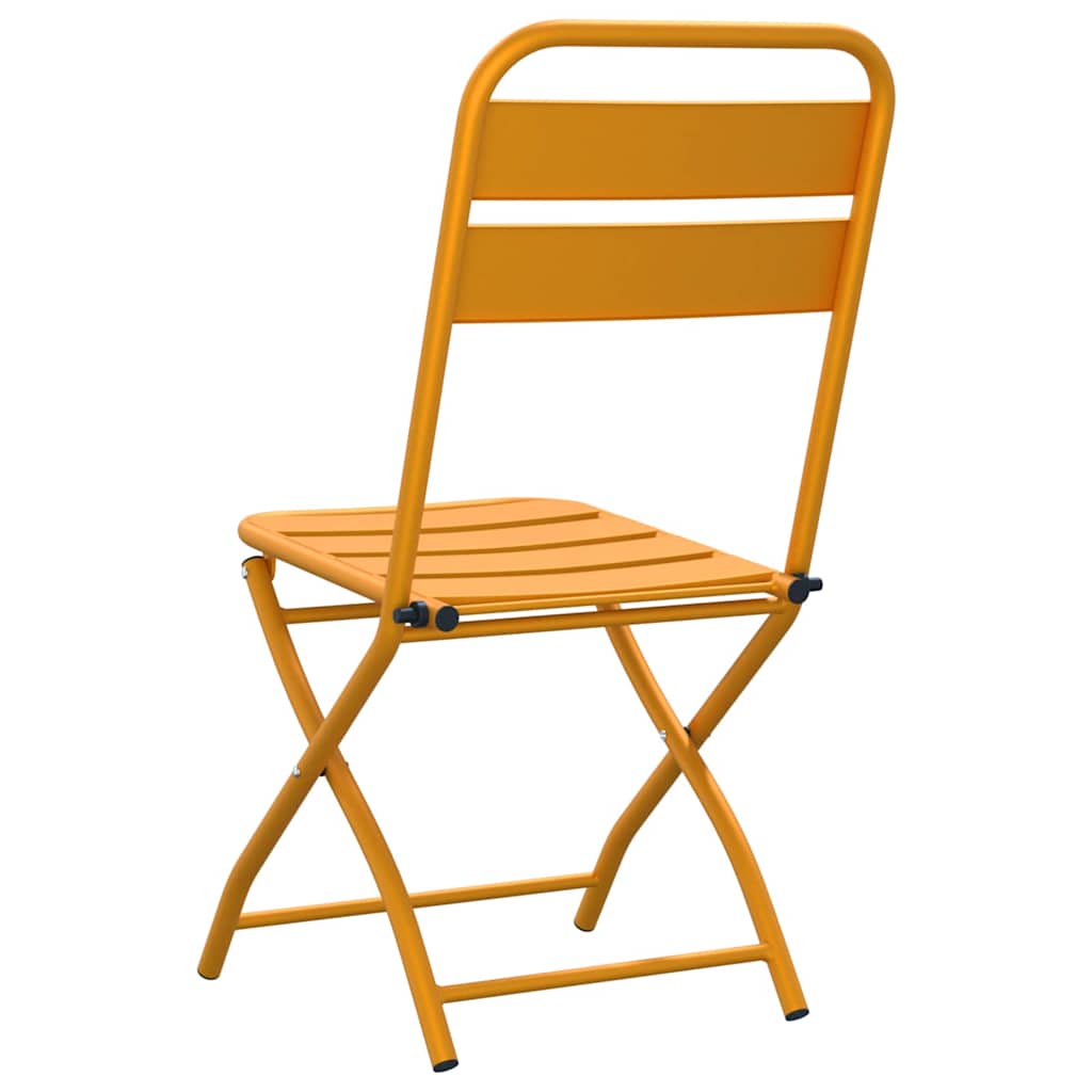 Sodo sulankstoma kėdė 2 pcs Garstyčių 55 x 56.5 x 91cm Plienas