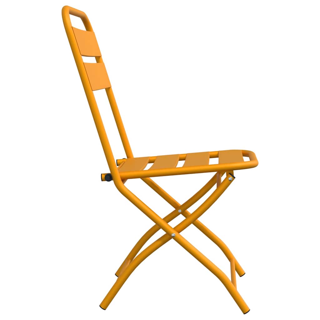 Sodo sulankstoma kėdė 2 pcs Garstyčių 55 x 56.5 x 91cm Plienas