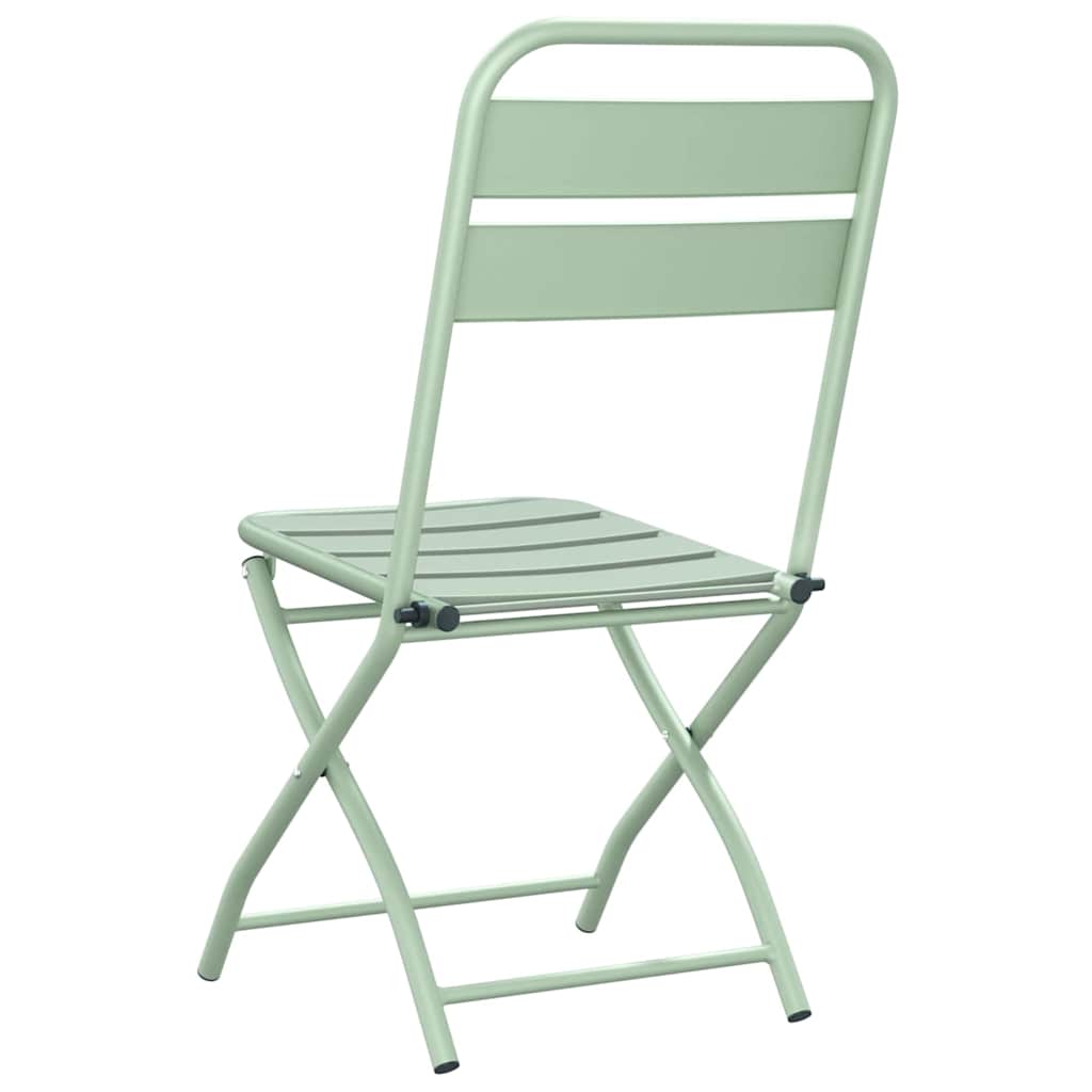 Sodo sulankstoma kėdė 2 pcs Žalia 55 x 56.5 x 91cm Plienas
