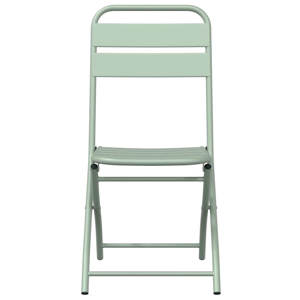 Sodo sulankstoma kėdė 2 pcs Žalia 55 x 56.5 x 91cm Plienas