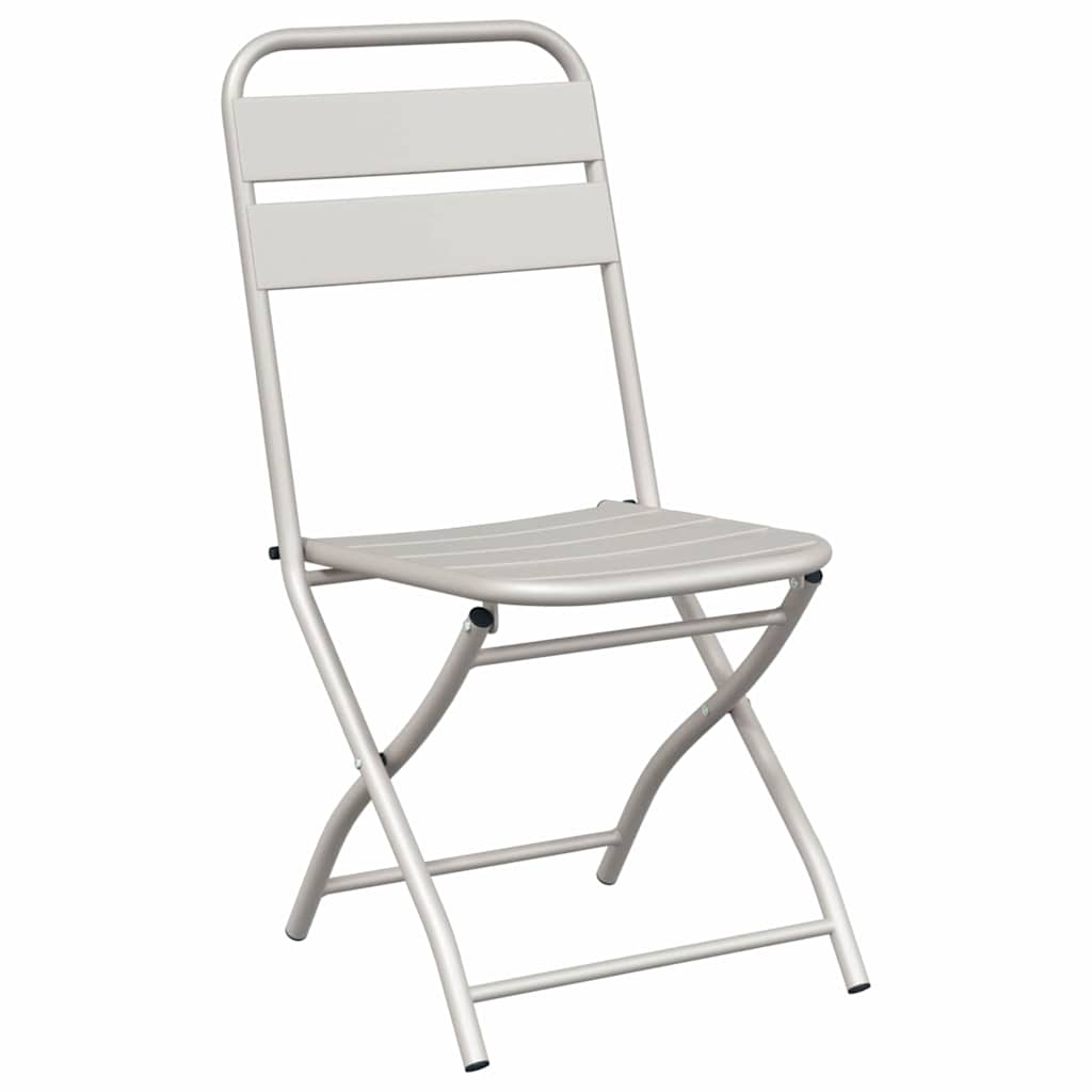 Sodo sulankstoma kėdė 2 pcs Smėlio 55 x 56.5 x 91cm Plienas