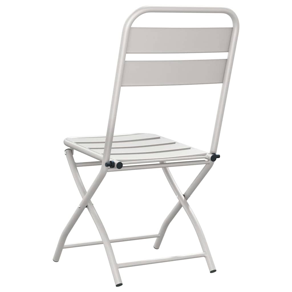 Sodo sulankstoma kėdė 2 pcs Smėlio 55 x 56.5 x 91cm Plienas