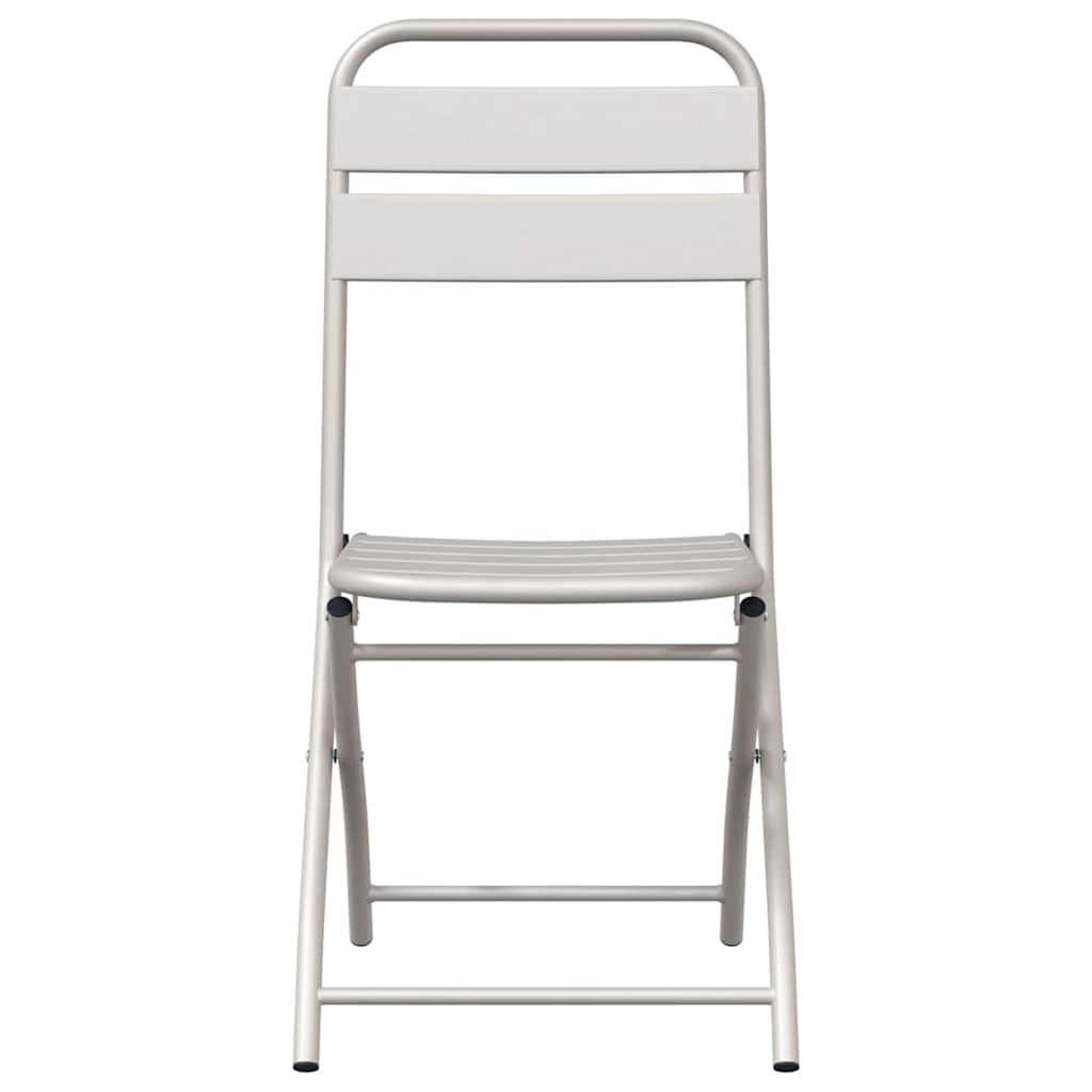Sodo sulankstoma kėdė 2 pcs Smėlio 55 x 56.5 x 91cm Plienas