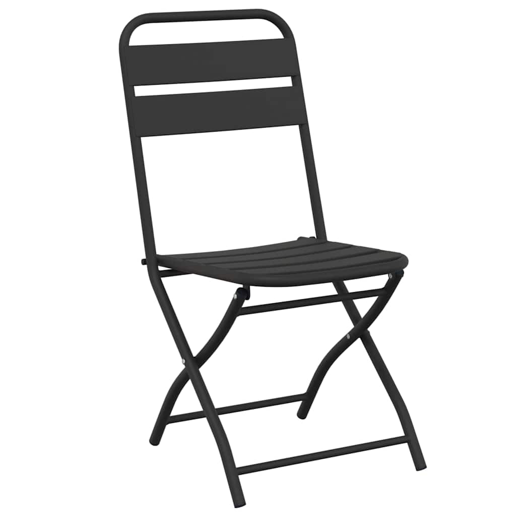 Sodo sulankstoma kėdė 2 pcs Antracitas 55 x 56.5 x 91cm Plienas