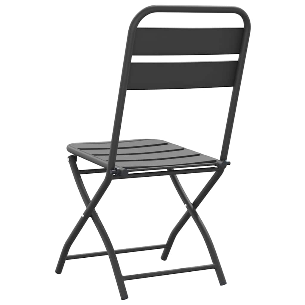 Sodo sulankstoma kėdė 2 pcs Antracitas 55 x 56.5 x 91cm Plienas
