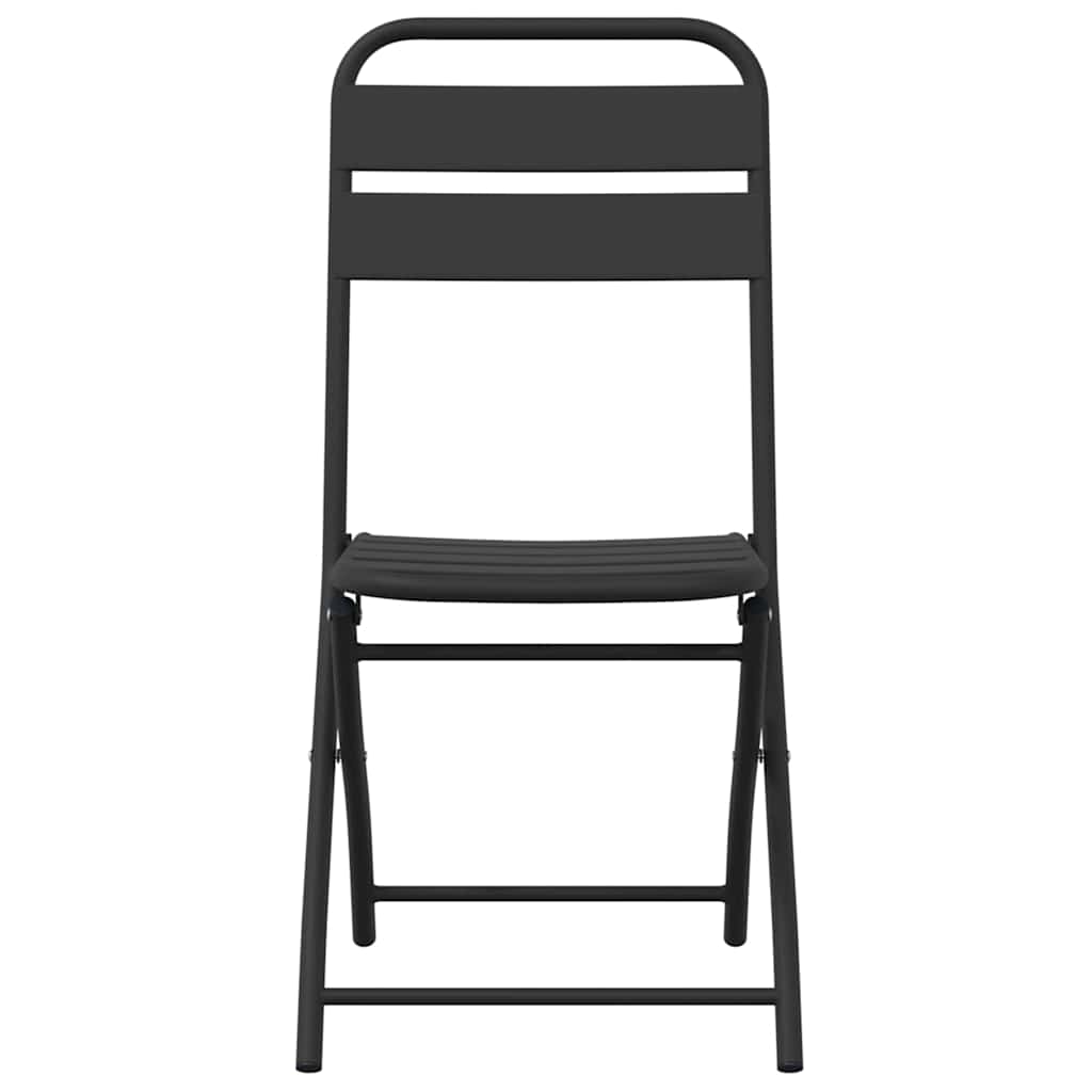Sodo sulankstoma kėdė 2 pcs Antracitas 55 x 56.5 x 91cm Plienas