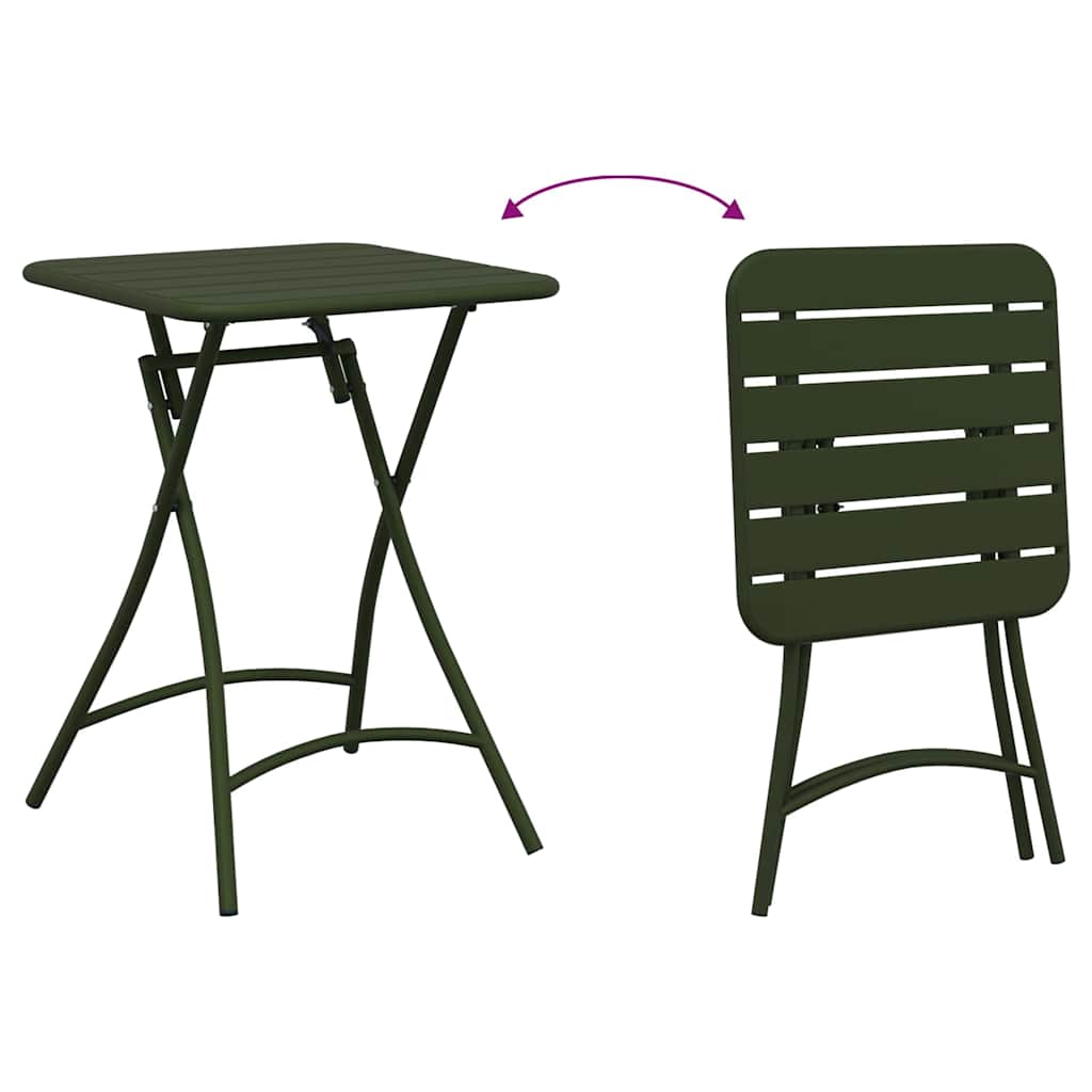 Bistro stalas Tamsiai žalia 55 x 55 x 72,5 cm