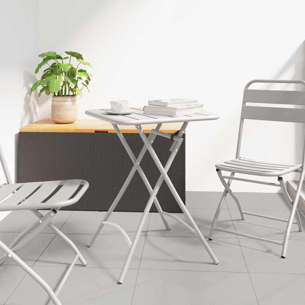 Sodo stalas Smėlio 55 x 55 x 73 cm Miltelinis plienas