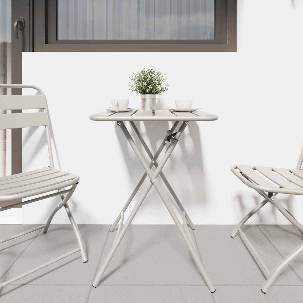Sodo stalas Smėlio 55 x 55 x 73 cm Miltelinis plienas