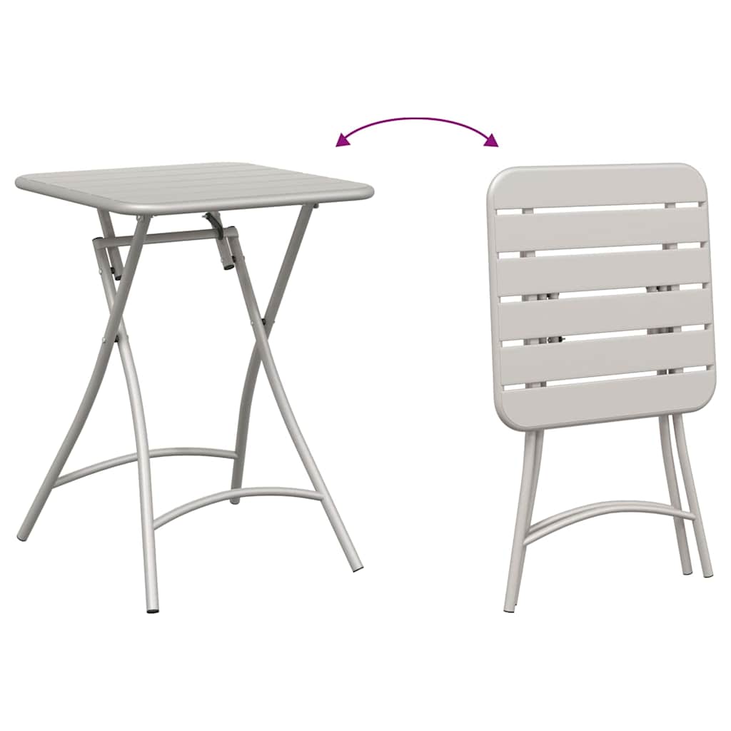 Sodo stalas Smėlio 55 x 55 x 73 cm Miltelinis plienas