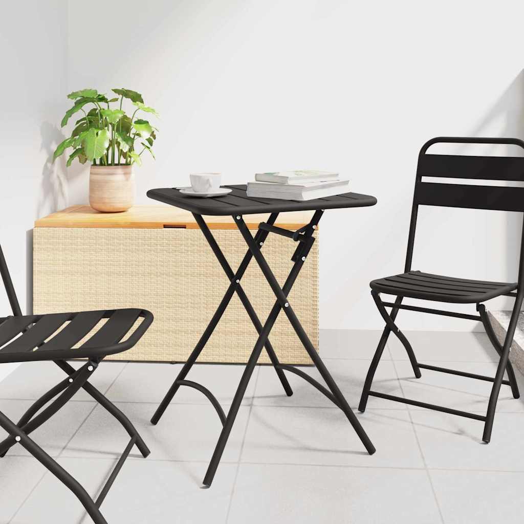 Sodo stalas Antracitas 55 x 55 x 73 cm Miltelinis plienas