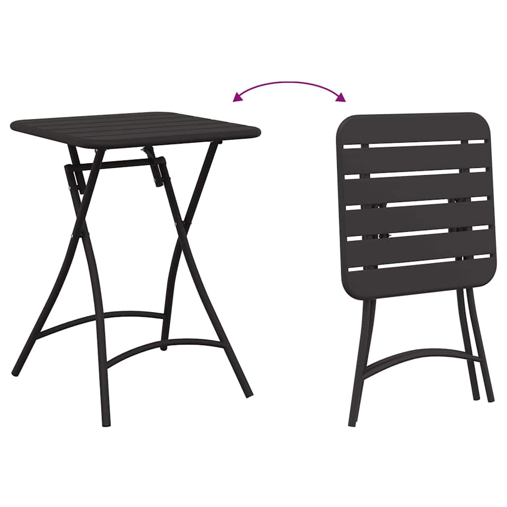 Sodo stalas Antracitas 55 x 55 x 73 cm Miltelinis plienas