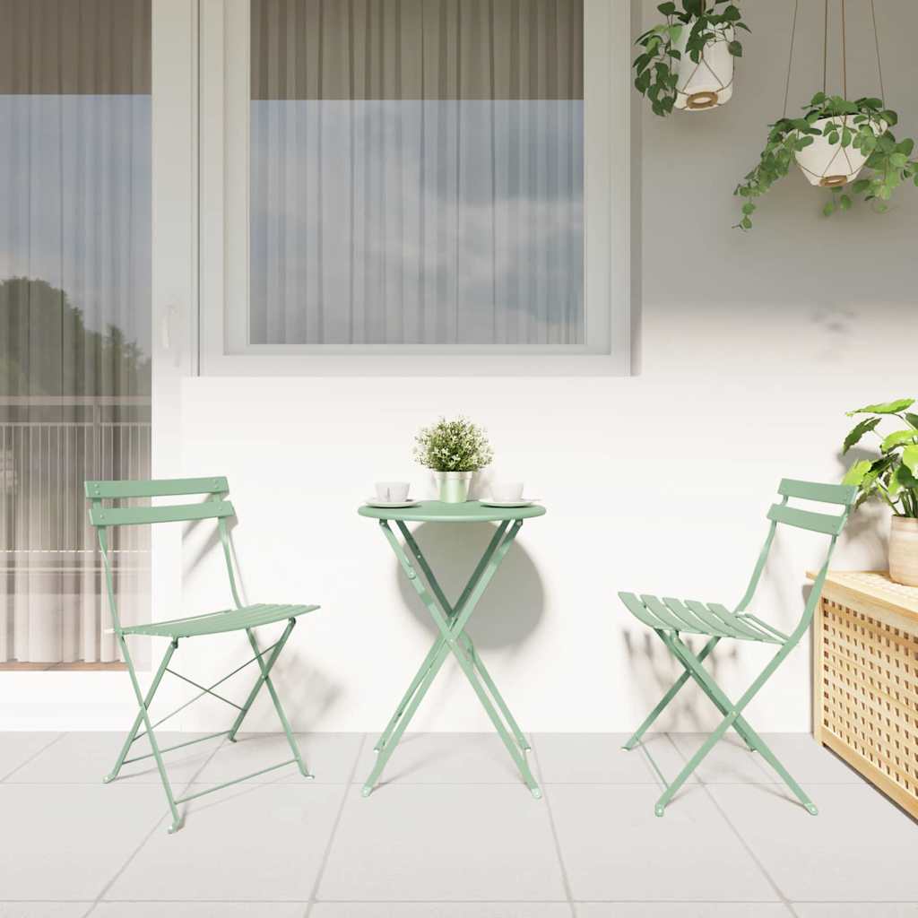 Sodo sulankstoma kėdė 2 pcs Šviesiai mėtas 42 x 46 x 82cm