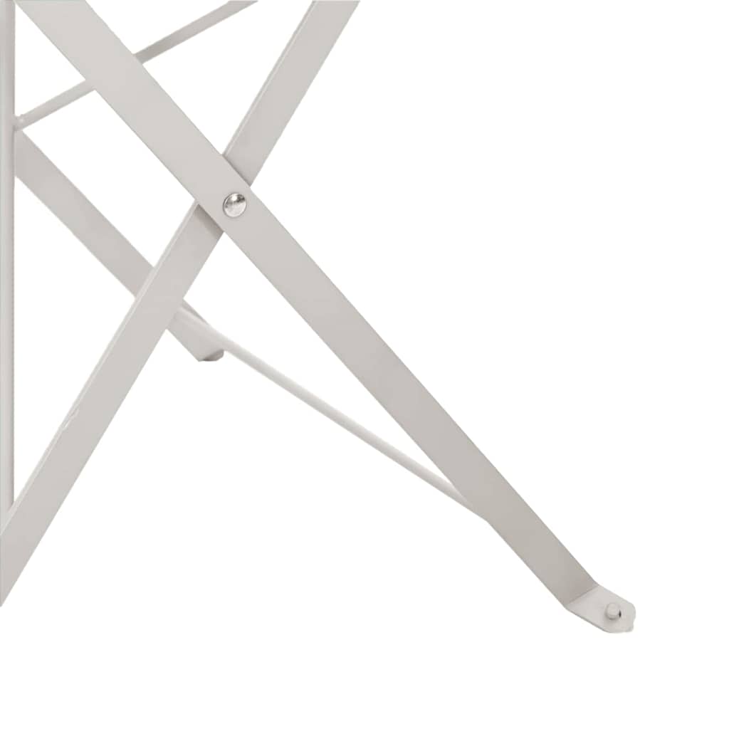 Garden Folding Chair 2 pcs Beige 42 x 46 x 82cm Steel
