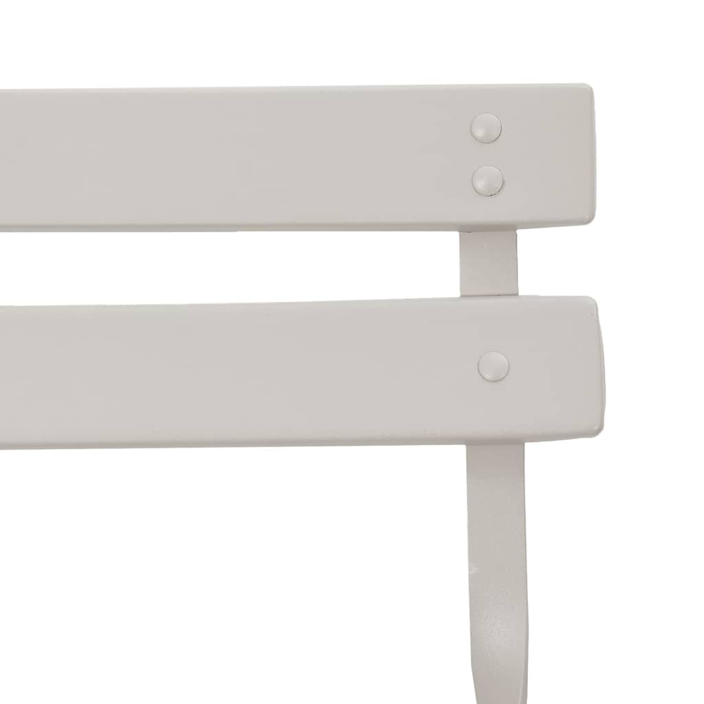 Garden Folding Chair 2 pcs Beige 42 x 46 x 82cm Steel