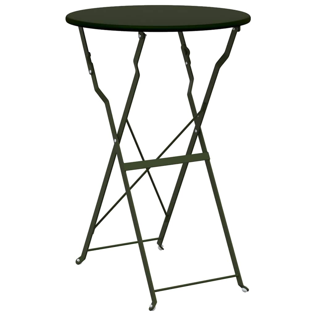 Bistro stalas Tamsiai žalia Ø 50 x 71 cm Miltelinis plienas
