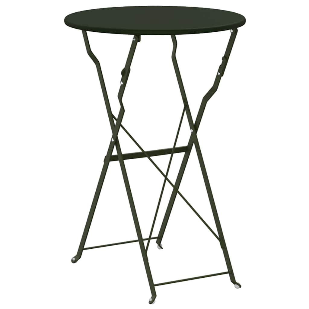 Bistro stalas Tamsiai žalia Ø 50 x 71 cm Miltelinis plienas