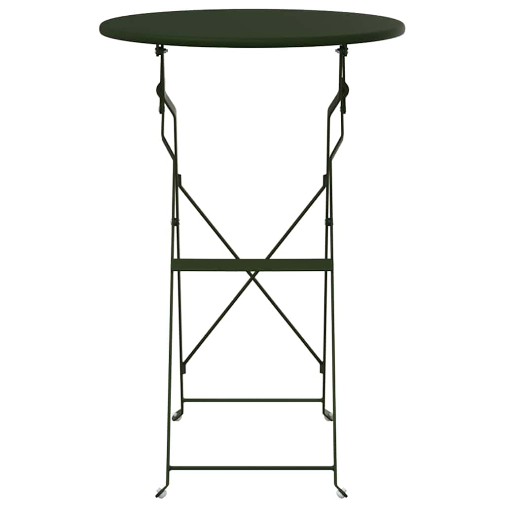 Bistro stalas Tamsiai žalia Ø 50 x 71 cm Miltelinis plienas
