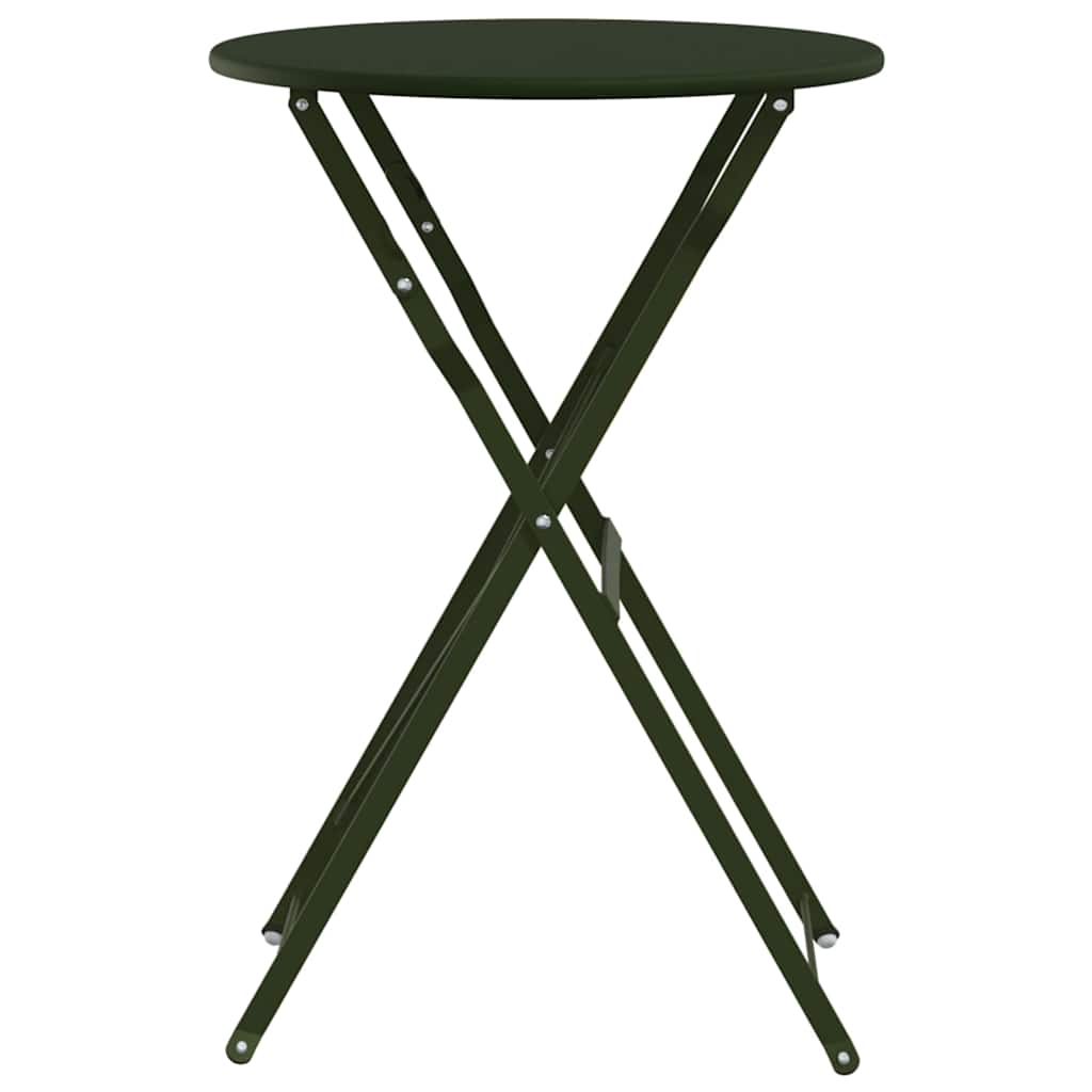 Bistro stalas Tamsiai žalia Ø 50 x 71 cm Miltelinis plienas