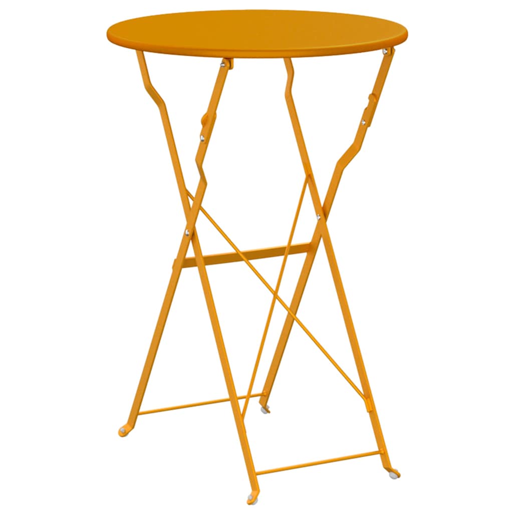Bistro Table Mustard Ø50x71 cm Powder Coated Steel