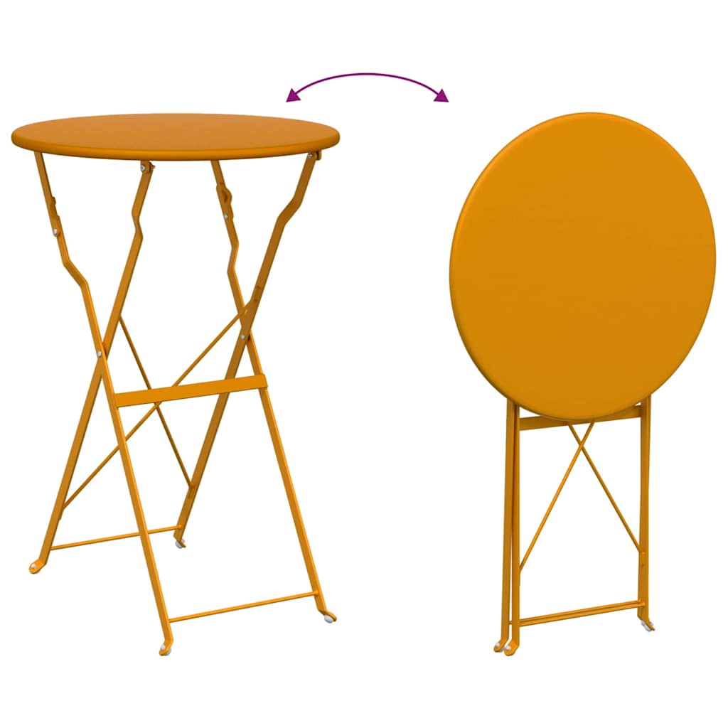 Bistro Table Mustard Ø50x71 cm Powder Coated Steel